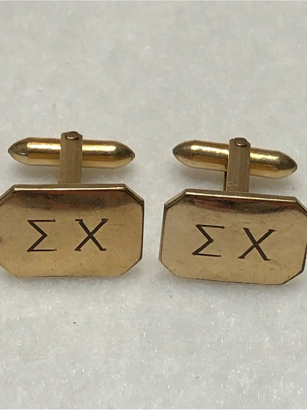 Vintage Sigma Chi Cufflinks 1/20 12K Gold Filled Fraternity Greek Life